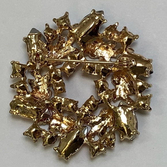 Multi Colored Wreath Brooch - Picture 4 of 6